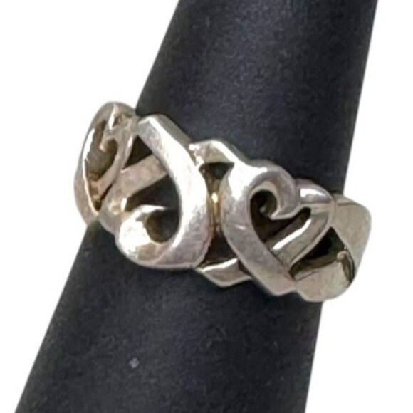 Tiffany & Co Paloma Picasso Sterling Silver 925 Heart Ring Size 5 Endless Love - Picture 1 of 8